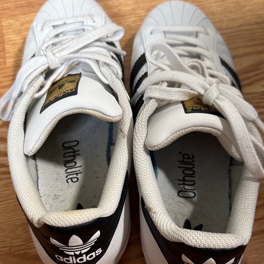 Adidas Superstar White Black Sneakers - Picture 6 of 6